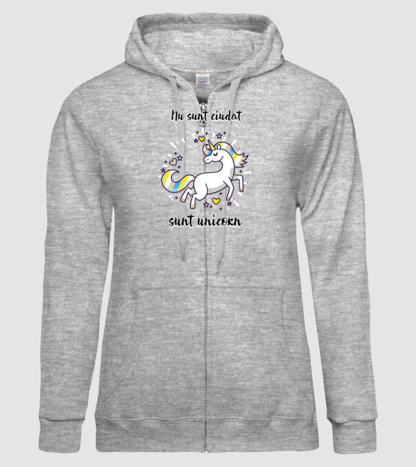 Nu sunt ciudat - sunt unicorn model gri pe tricou
