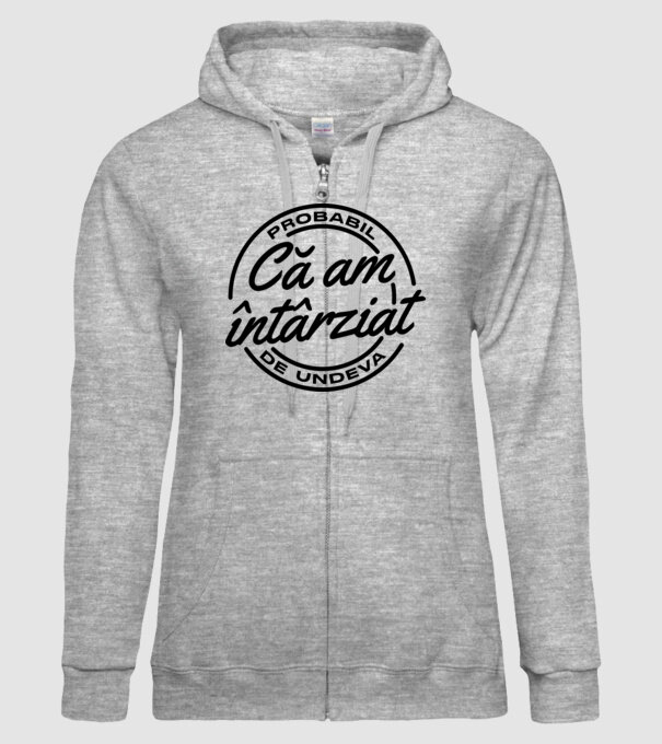 Probabil că am întârziat de undeva model gri pe tricou