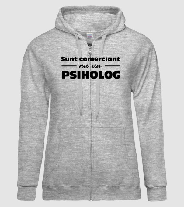 sunt comerciant, nu un psiholog model gri pe tricou