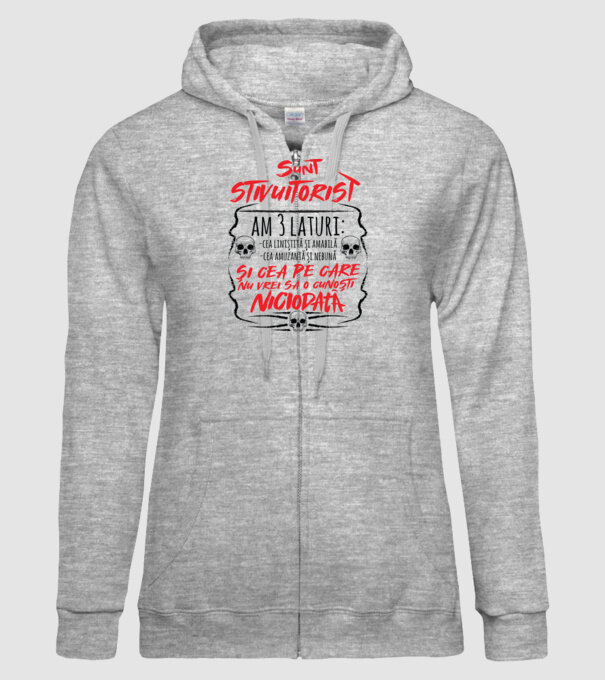 sunt stivuitorist am 3 laturi model gri pe tricou