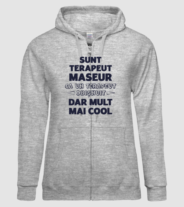 sunt terapeut maseur, ca un terapeut obișnuit, dar mult mai cool model gri pe tricou