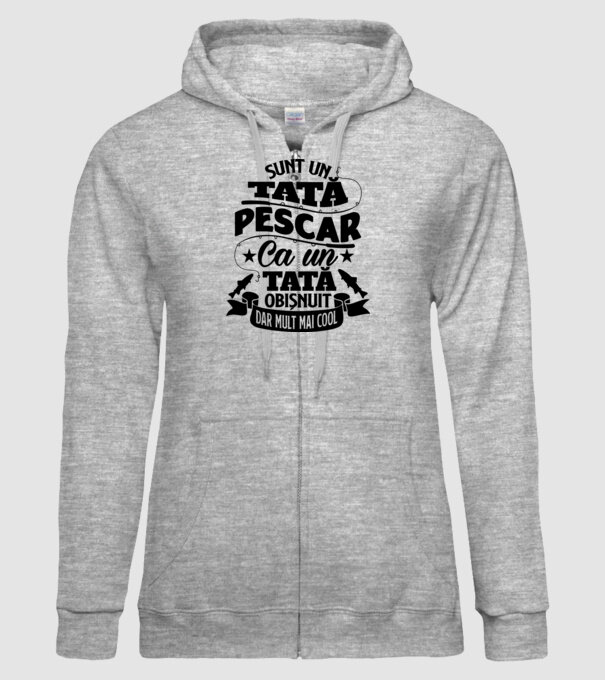 Sunt un Tata pescar model gri pe tricou