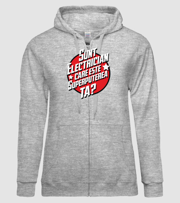 sunt electrician, care este superputerea ta? model gri pe tricou
