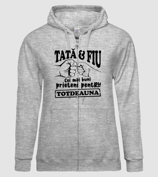 tată & fiu - cei mai buni prieteni pentru totdeauna model gri pe tricou