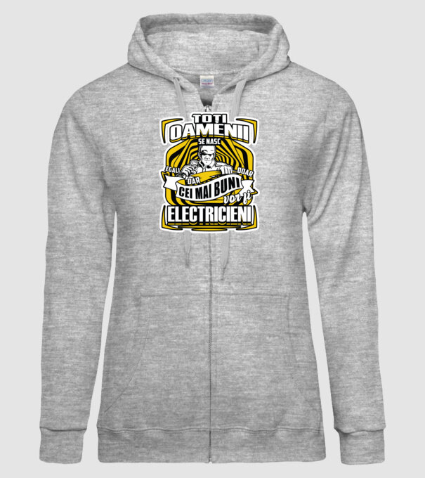 Toți oamenii - se nasc egali dar doar cei mai buni vor fi-electricieni model gri pe tricou