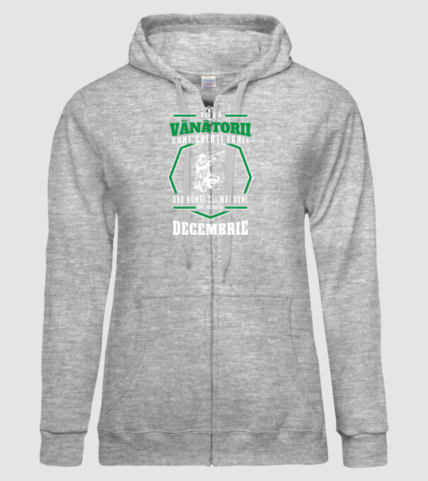 Toți vânătorii sunt creați egali, dar numai cei mai buni sunt născuți în decembrie model gri pe tricou