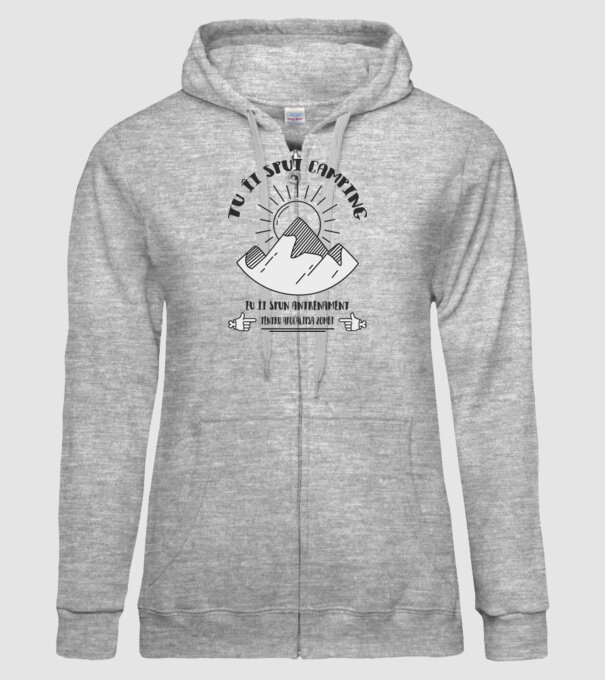tu îi spui camping, eu îi spun antrenament pentru apocalipsa zombi model gri pe tricou