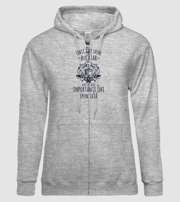 Unii îmi spun bucătar, dar cei mai importanți îmi spun tată model gri pe tricou