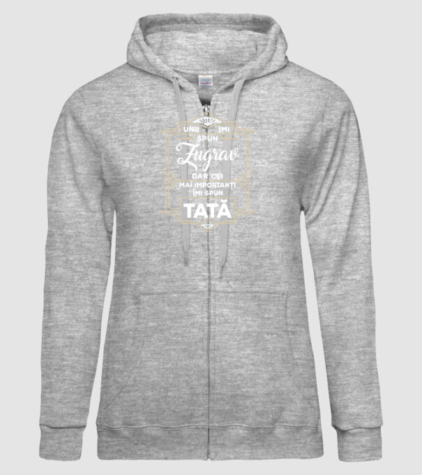 Unii îmi spun Zugrav, dar cei mai importanți îmi spun tată model gri pe tricou