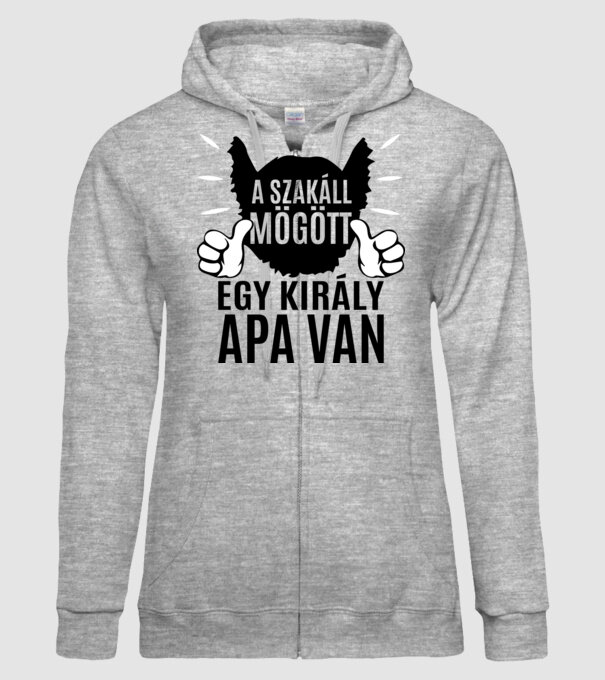 În spatele acestei bărbi se află un tată cool model gri pe tricou