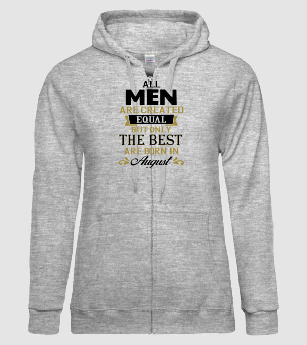 All men created equal but only the beat are born in august model gri pe tricou