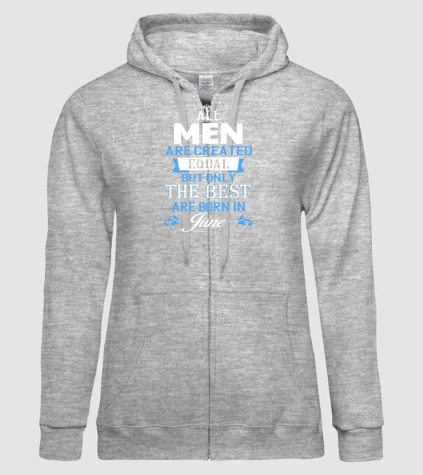 All men created equal but only the beat are born in june model gri pe tricou