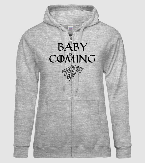Baby is coming model gri pe tricou