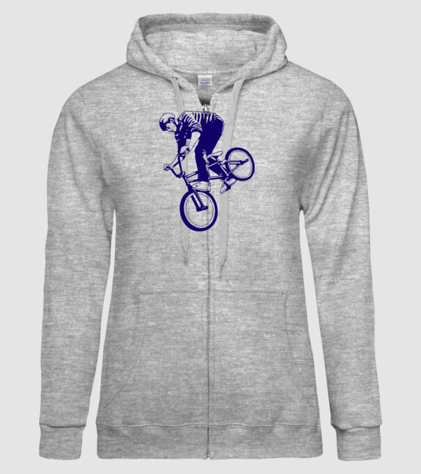 BMX stunt model gri pe tricou