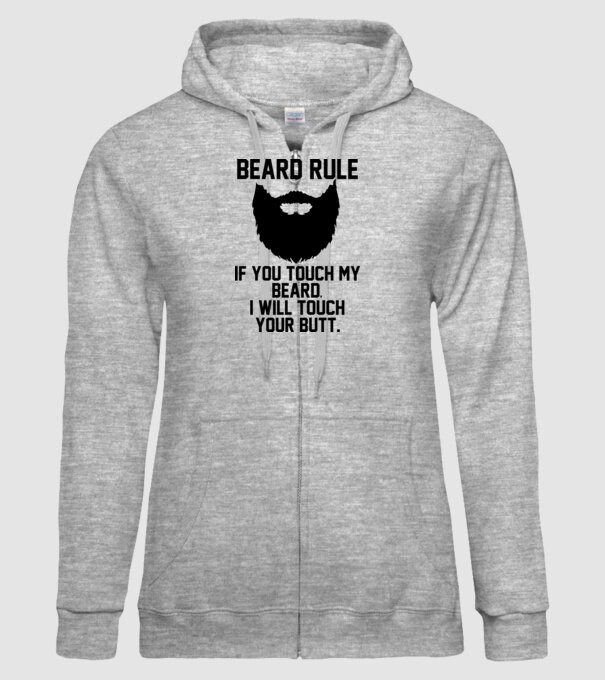 Beard Rules model gri pe tricou