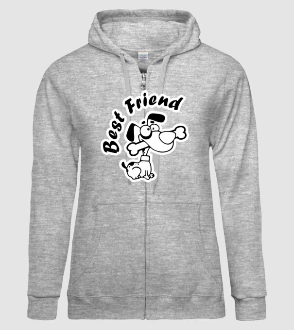 Best Friends model gri pe tricou