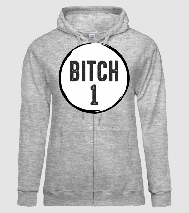 BITCH 1 model gri pe tricou