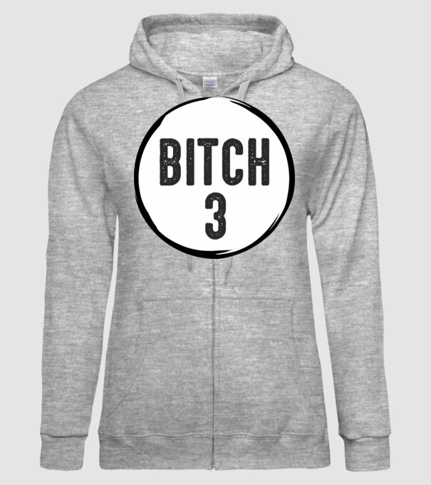 BITCH 3 model gri pe tricou
