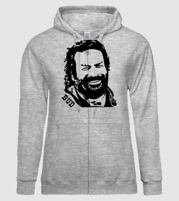 Față Bud Spencer model gri pe tricou