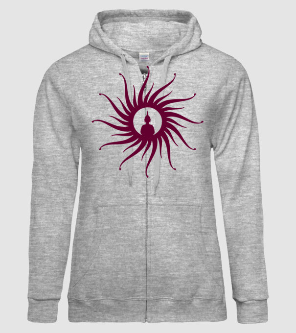 buddha circle model gri pe tricou
