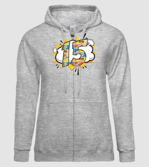 Birthday Comic Number 15 model gri pe tricou