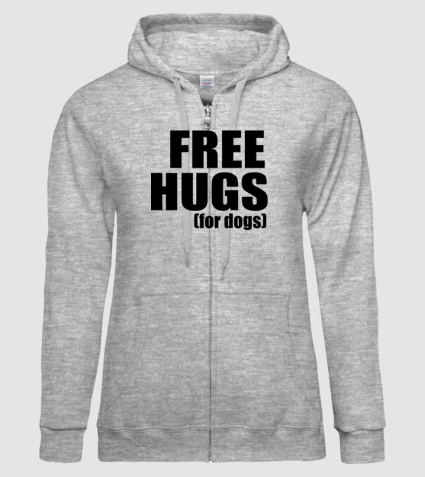 Free hugs for dogs model gri pe tricou