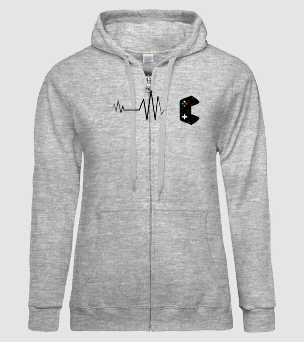 Gamer Ritm cardiac model gri pe tricou