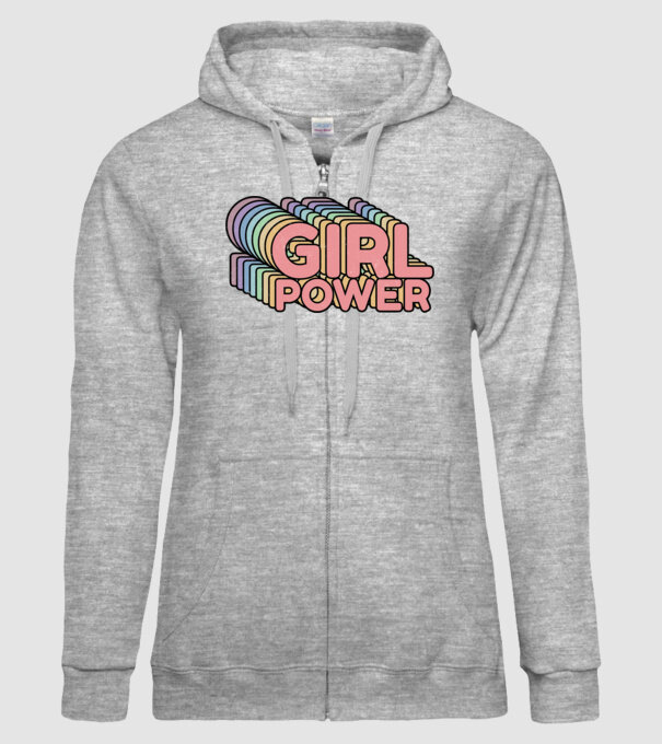 Girl power model gri pe tricou