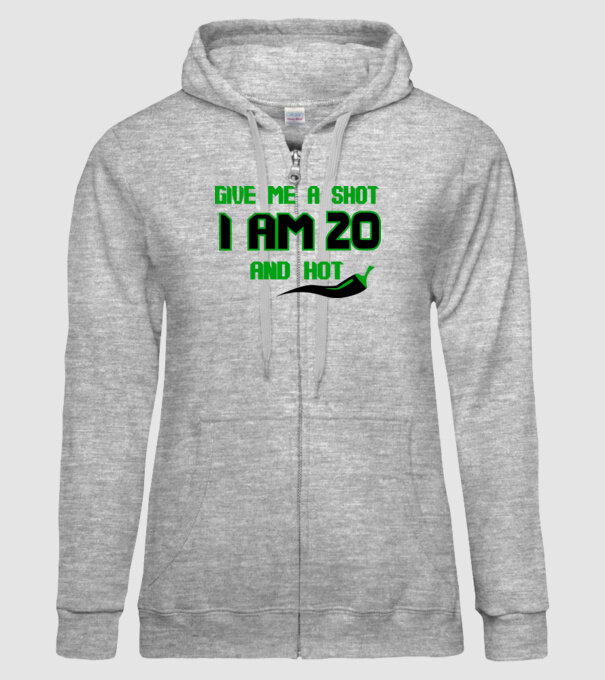 Give me a shot - 20 model gri pe tricou