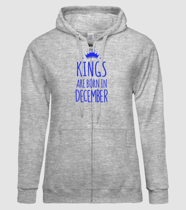 Kings are born in - December model gri pe tricou