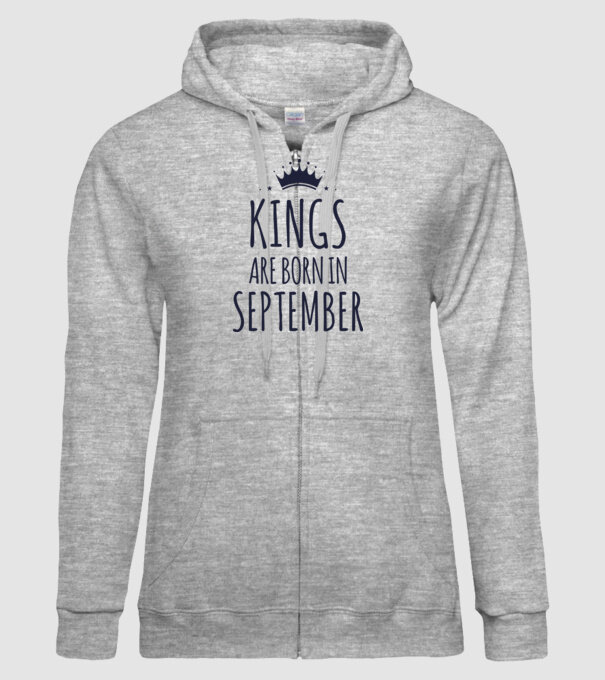 Kings are born in - September model gri pe tricou