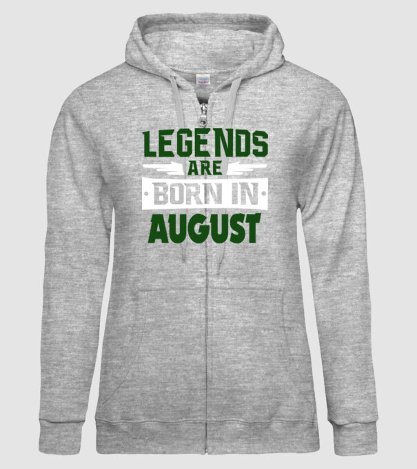 Legends are born in August model gri pe tricou