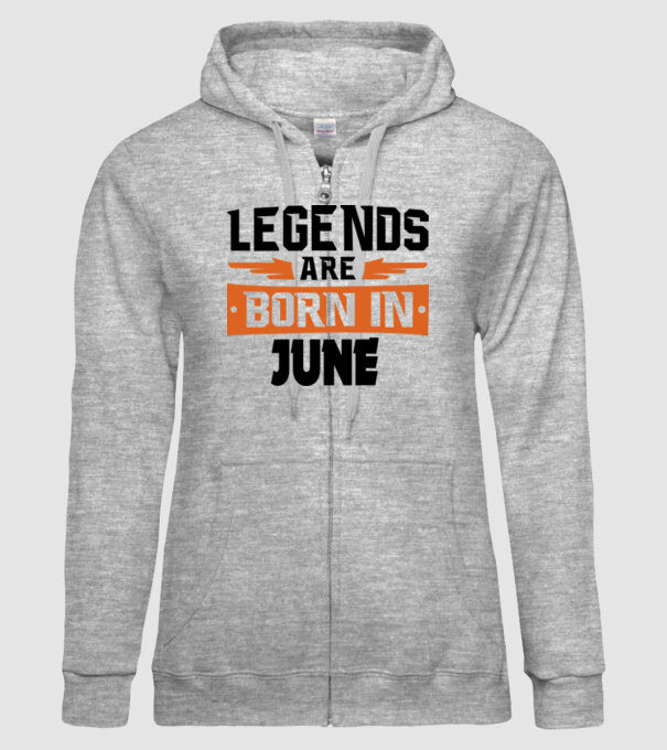 Legends are born in June model gri pe tricou