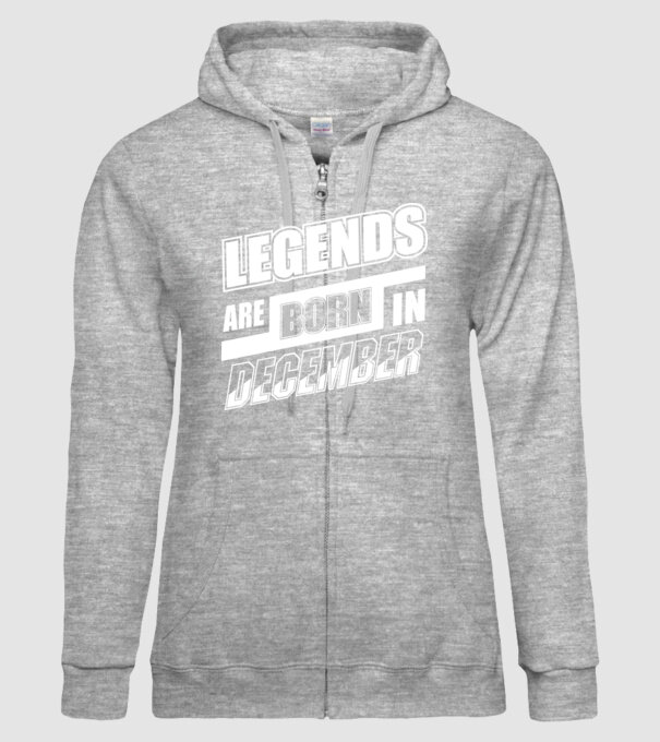 Legends are born in December model gri pe tricou
