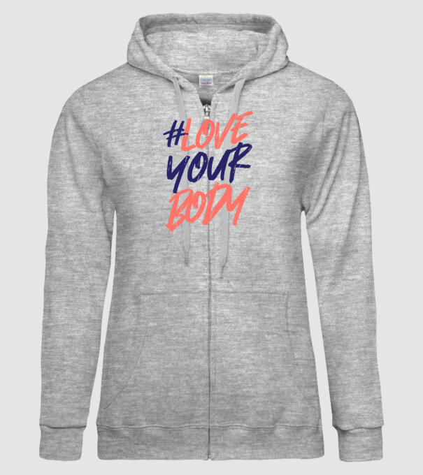 #loveyourbody model gri pe tricou