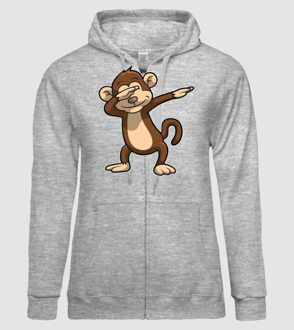 Maimuță DAB model gri pe tricou