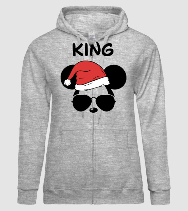 mickey santa king model gri pe tricou