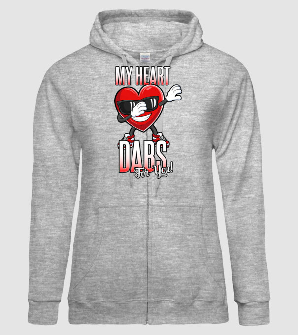 My Heart Dabs For You model gri pe tricou