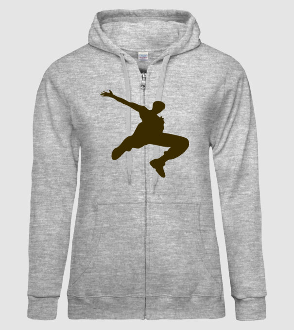 Logo Parkour model gri pe tricou