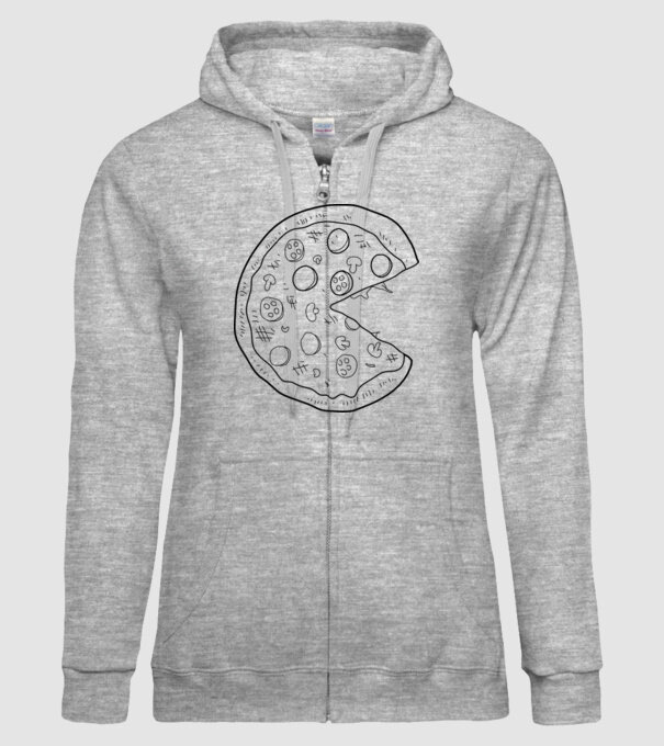 Pizza cuplu model gri pe tricou