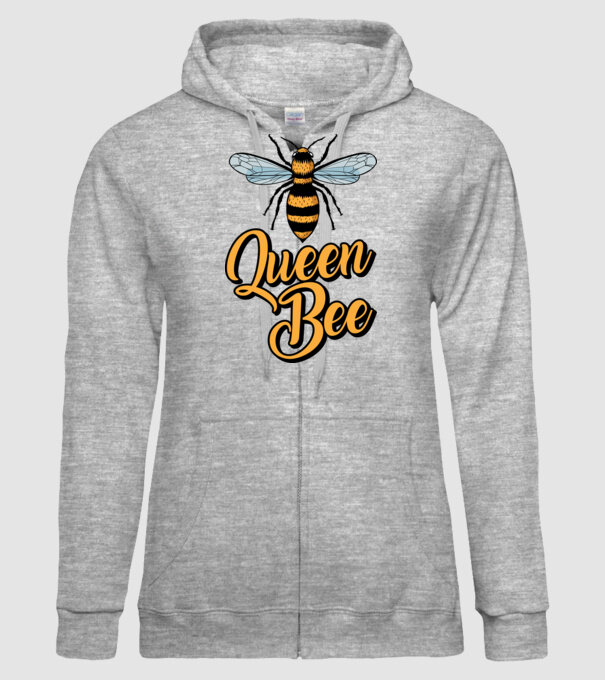 Queen Bee model gri pe tricou