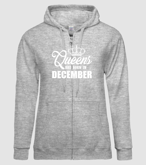 Queens are born in - December model gri pe tricou