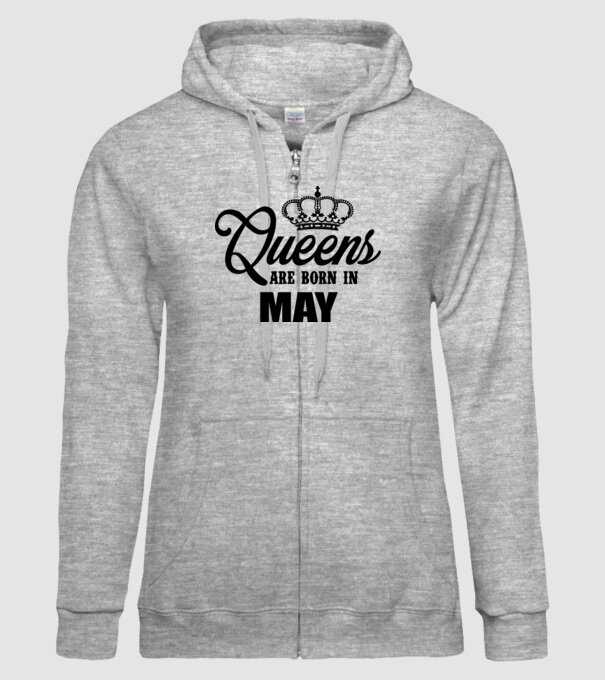 Queens are born in May model gri pe tricou