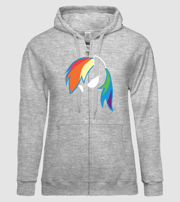 Rainbow Dash model gri pe tricou