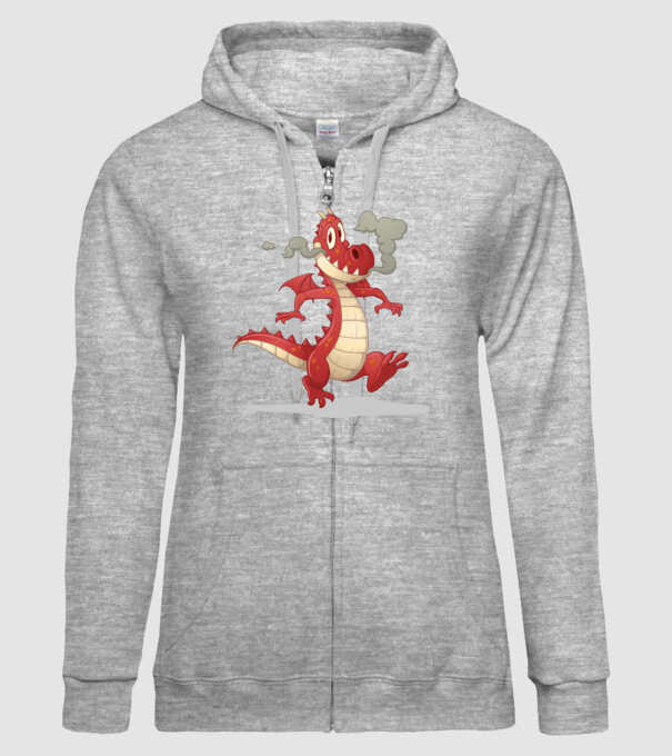 Dragon model gri pe tricou