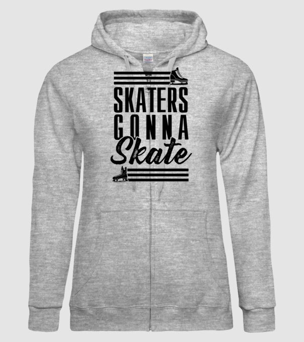 Skaters gonna skate model gri pe tricou