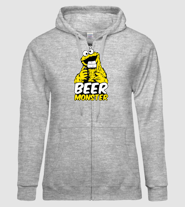 Monstru bere model gri pe tricou