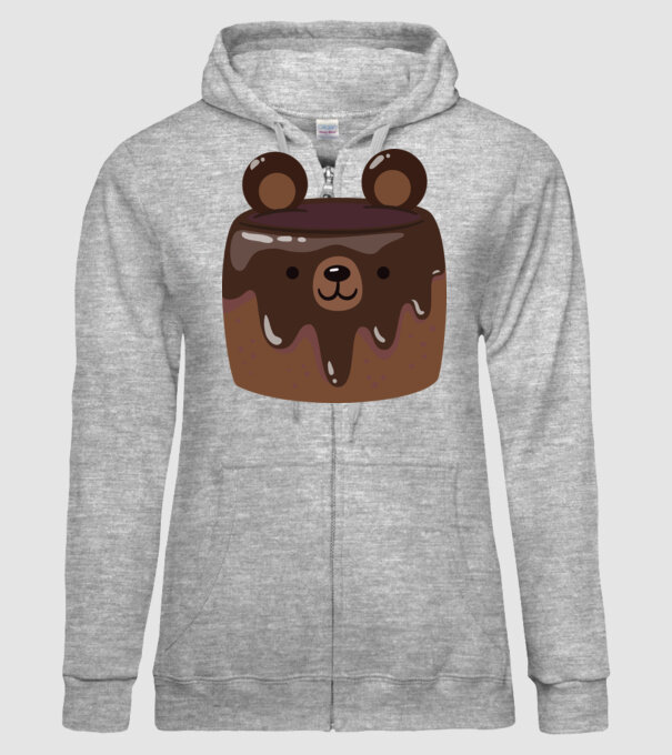 Ursuleț prăjitură model gri pe tricou