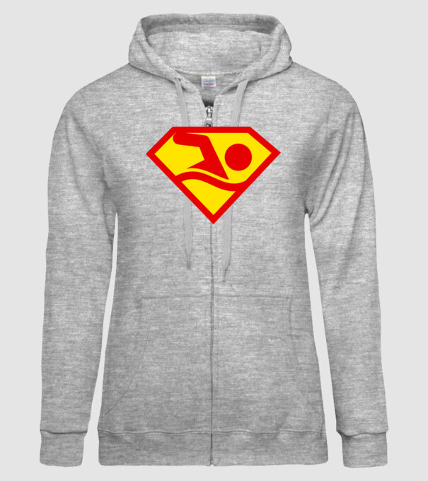 Supersportiv ÎNOTĂTOR model gri pe tricou