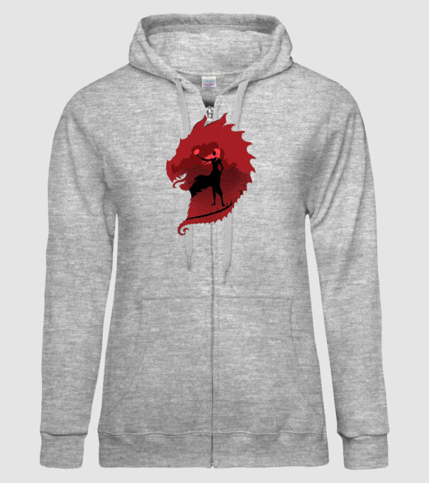 The Dragon model gri pe tricou
